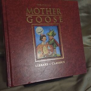 Treasury of Mother Goose" Library Classics Hardcover | Gilt Edge Nursery Rhyme
